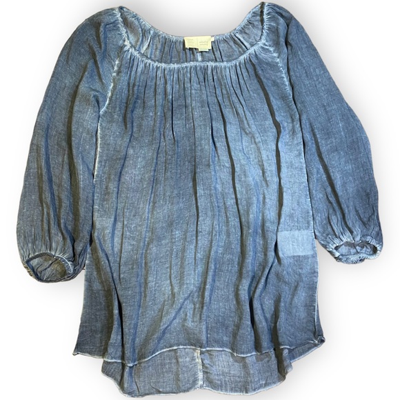 2for$35 ANTHROPOLGIE Saturday/Sunday Fara Peasant Top Size Small - Picture 2 of 13